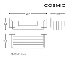 MEDIDAS CONTAINER JABONERA DUCHA STICK COSMIC